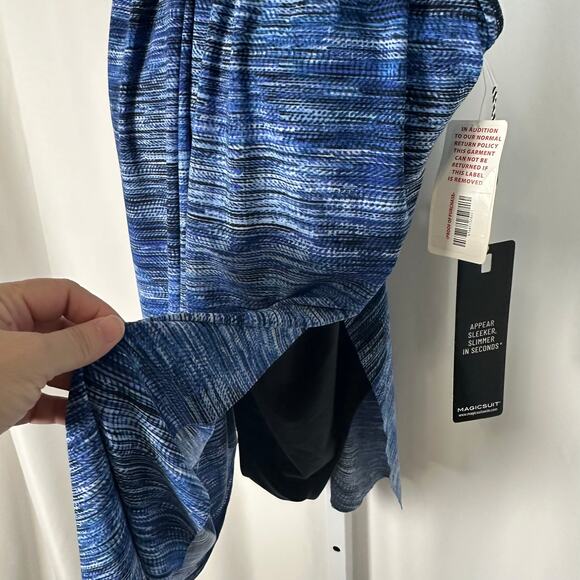 NWT Magicsuit Blue Jean Parker One‎ Piece Swimsuit Sz 10 Swimdress - Picture 8 of 9